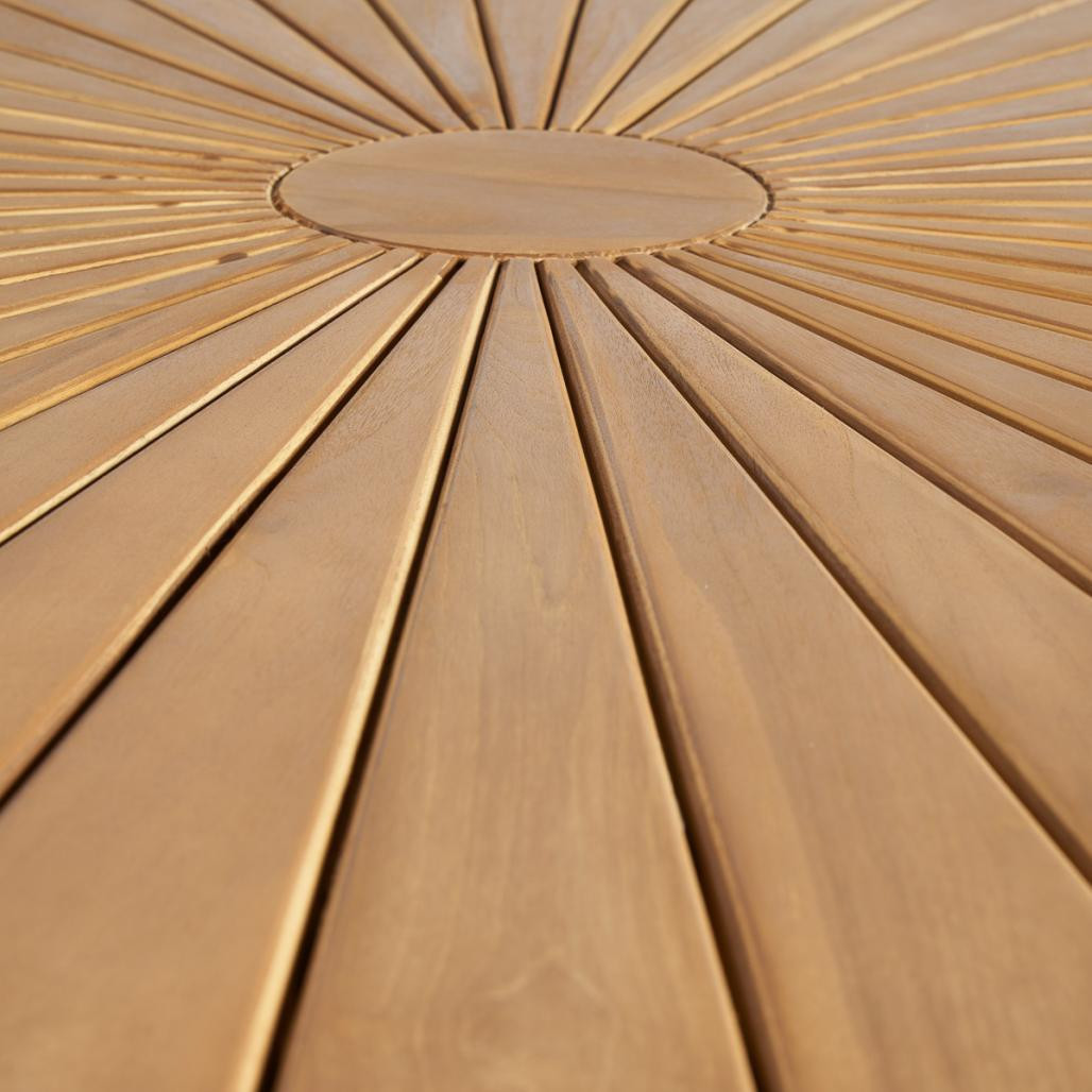 Table de jardin ronde en teck 150 cm Roxan Table de jardin ronde en teck 150 cm Roxan