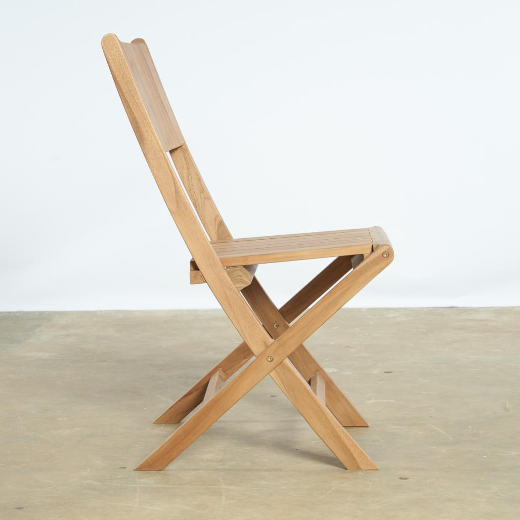 Ensemble de 2 chaises de jardin en teck pliantes Tosca Ensemble de 2 chaises de jardin en teck pliantes Tosca