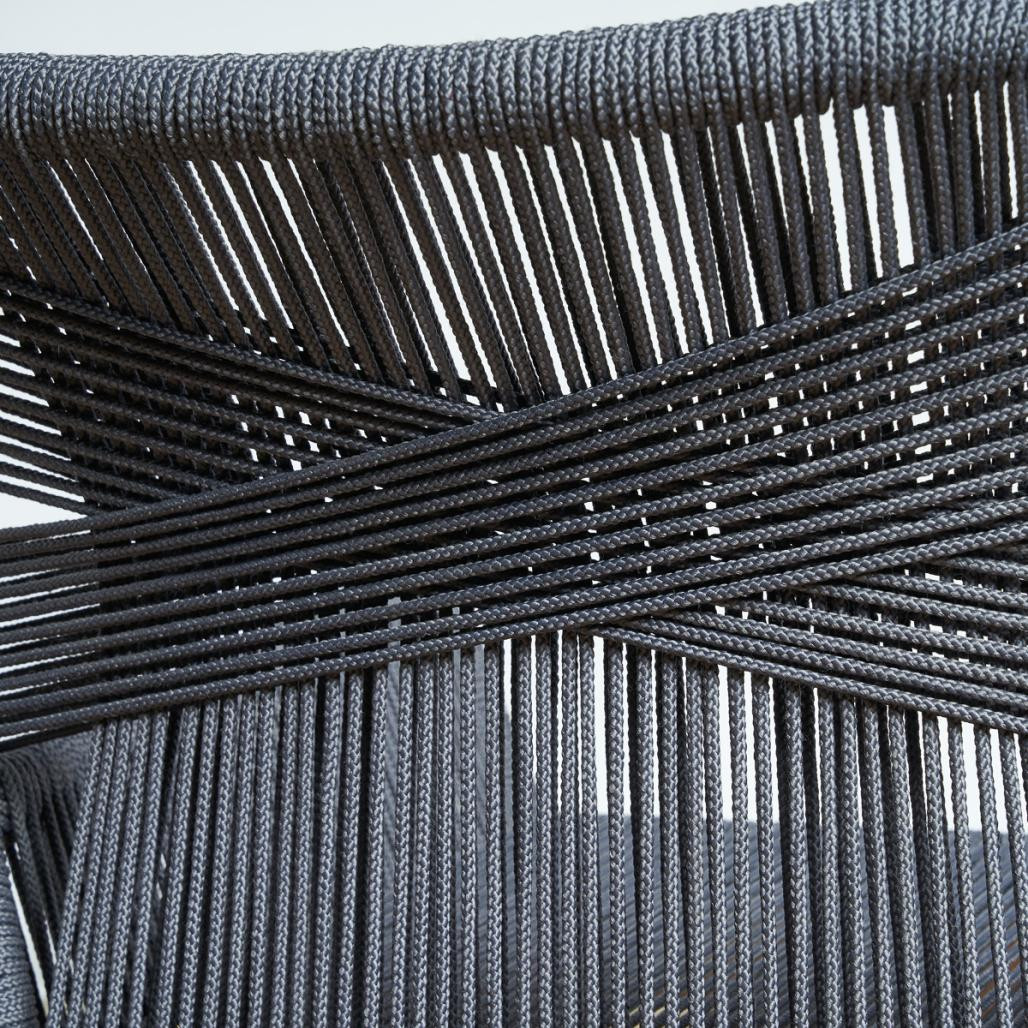 Chaise de jardin en teck et corde dark grey Vera Chaise de jardin en teck et corde dark grey Vera