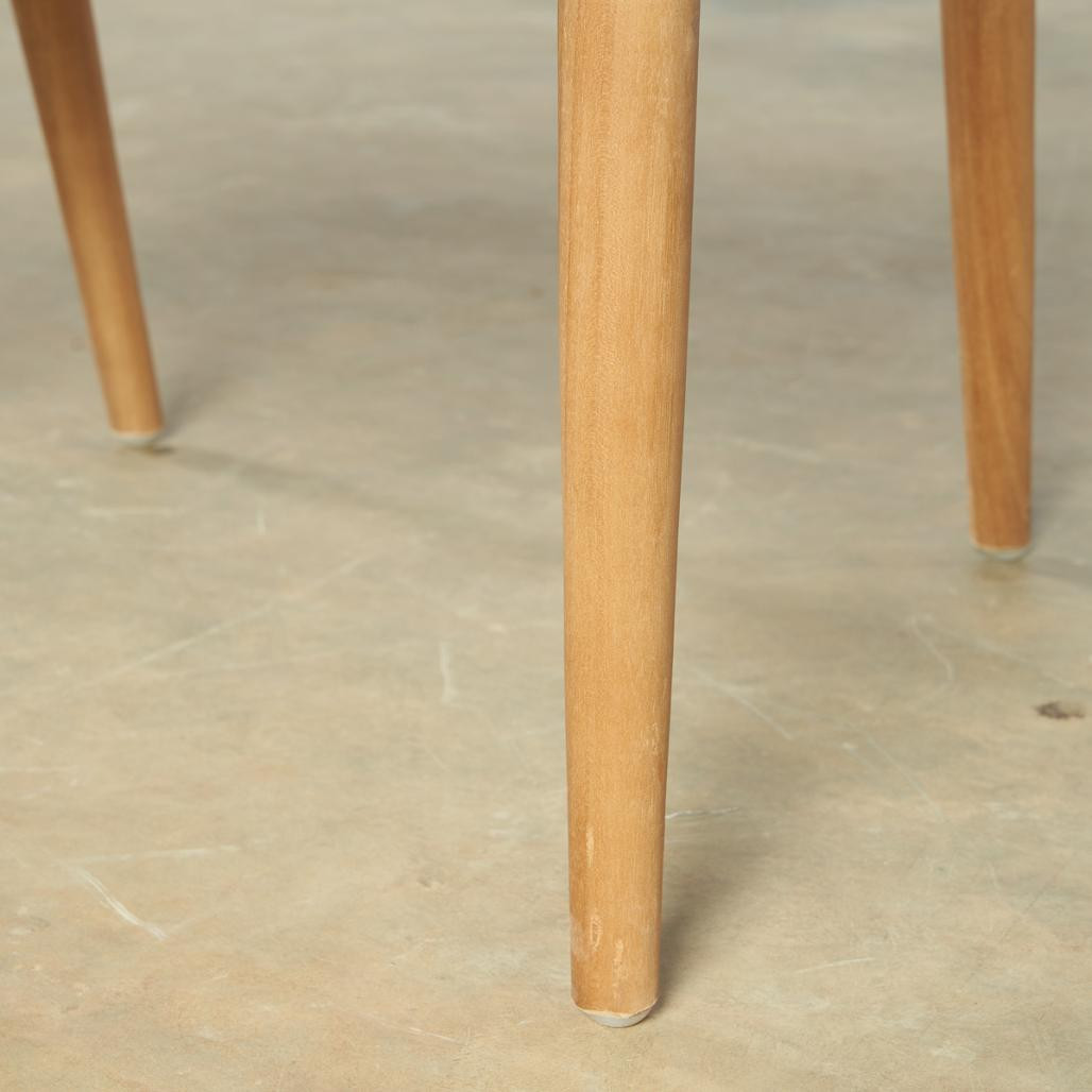 Fauteuil de jardin en teck et corde dark grey César