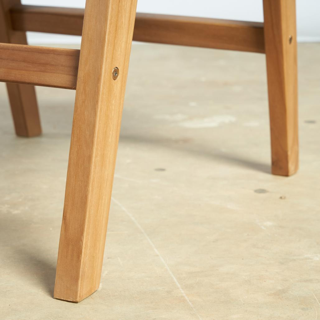 Fauteuil de jardin en teck et corde gris Cléo