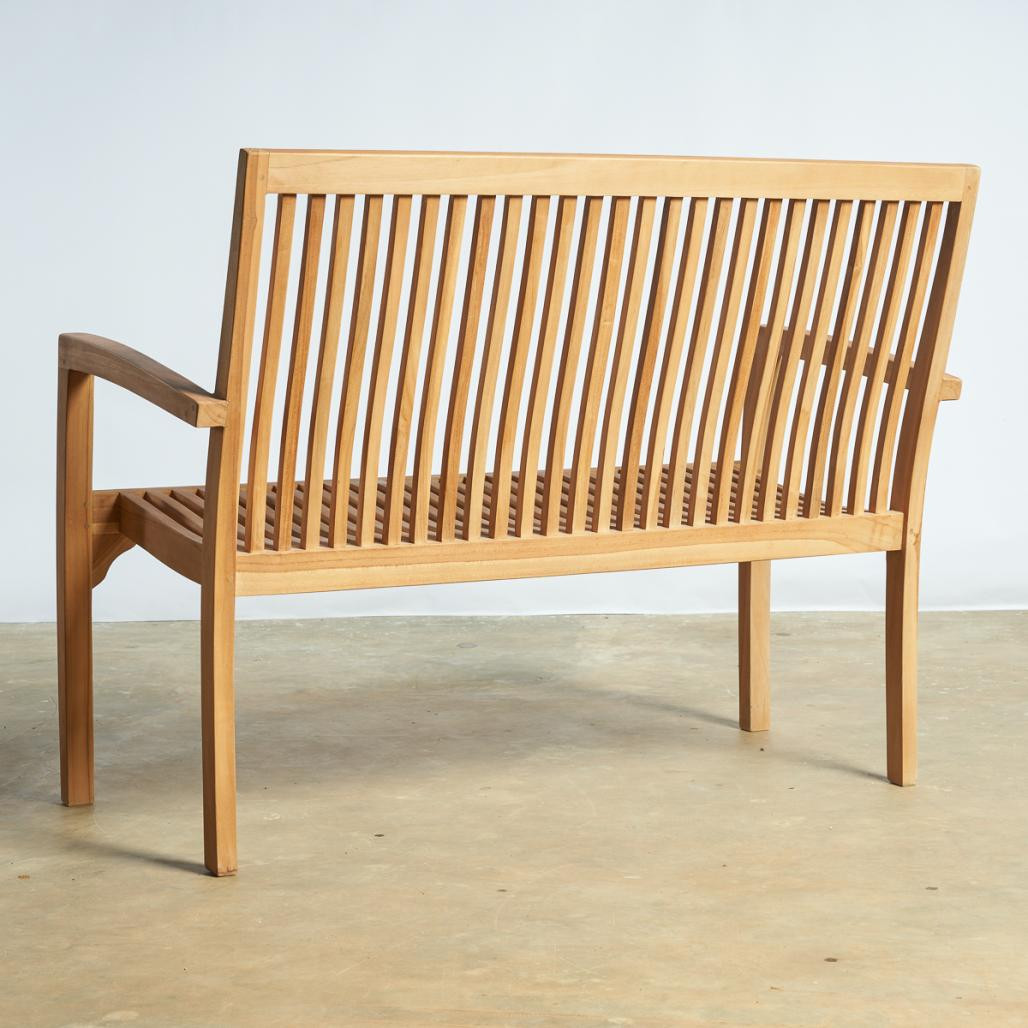 Banc de jardin en teck massif 120 cm Homer Banc de jardin en teck massif 120 cm Homer