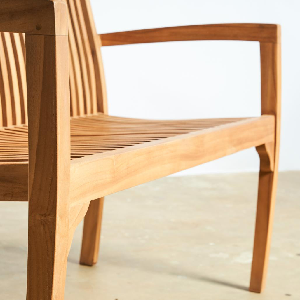 Banc de jardin en teck massif 120 cm Homer Banc de jardin en teck massif 120 cm Homer