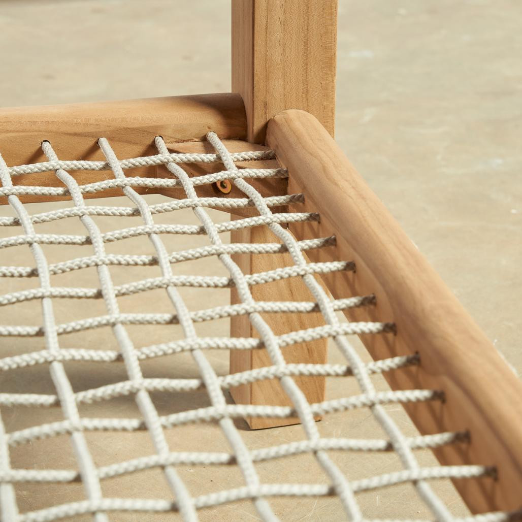 Table basse de jardin en teck 60 cm Leina