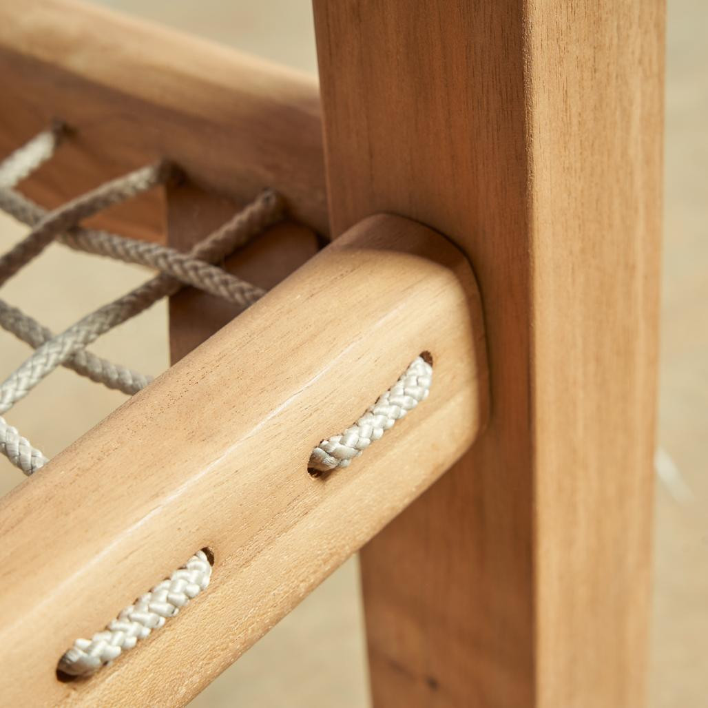 Table basse de jardin en teck 60 cm Leina