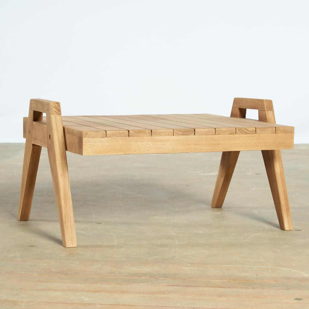 Table basse de jardin en teck massif Axel Table basse de jardin en teck massif Axel