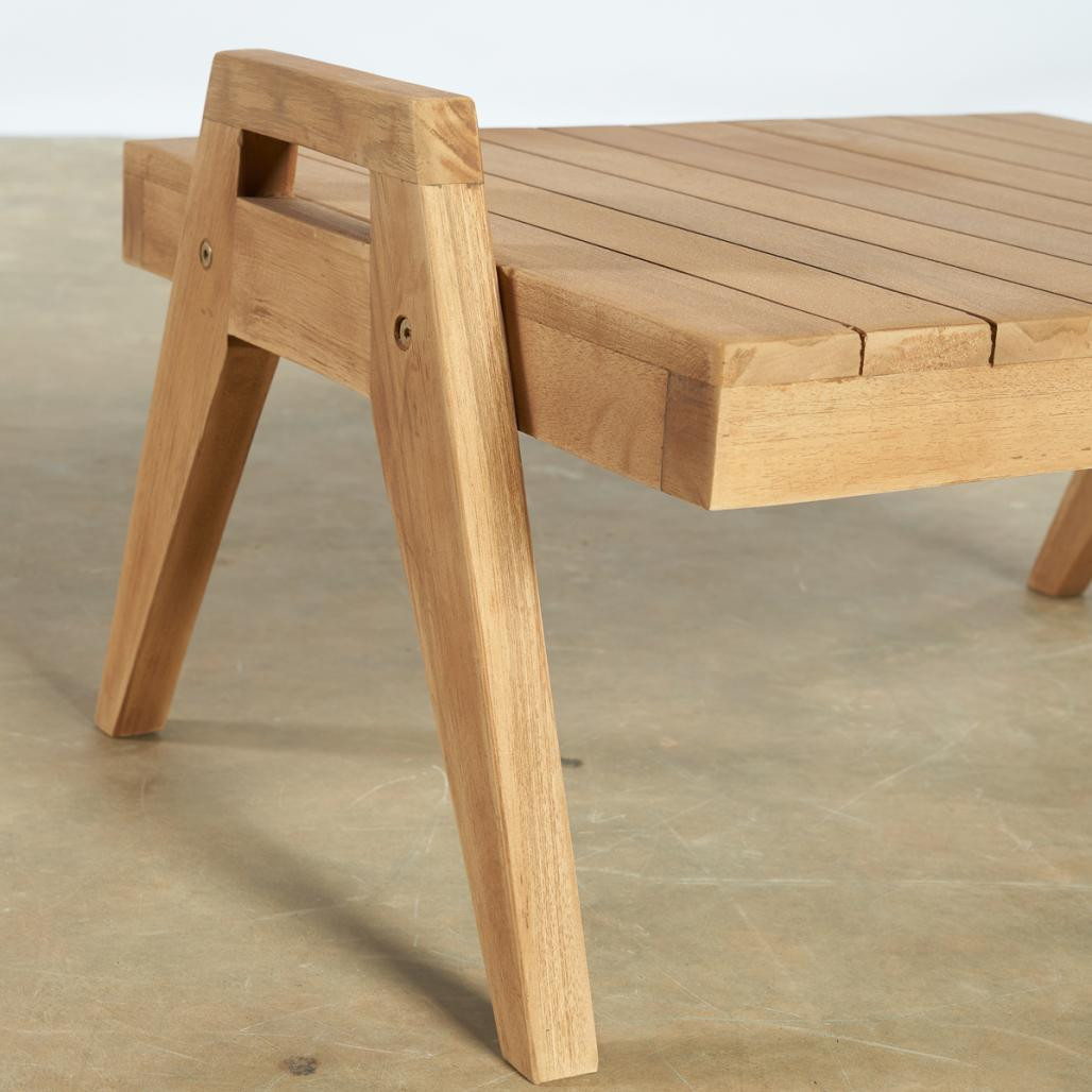 Table basse de jardin en teck massif Axel Table basse de jardin en teck massif Axel