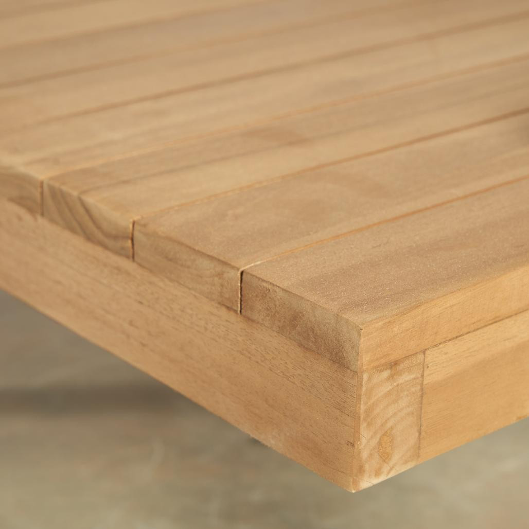 Table basse de jardin en teck massif Axel Table basse de jardin en teck massif Axel