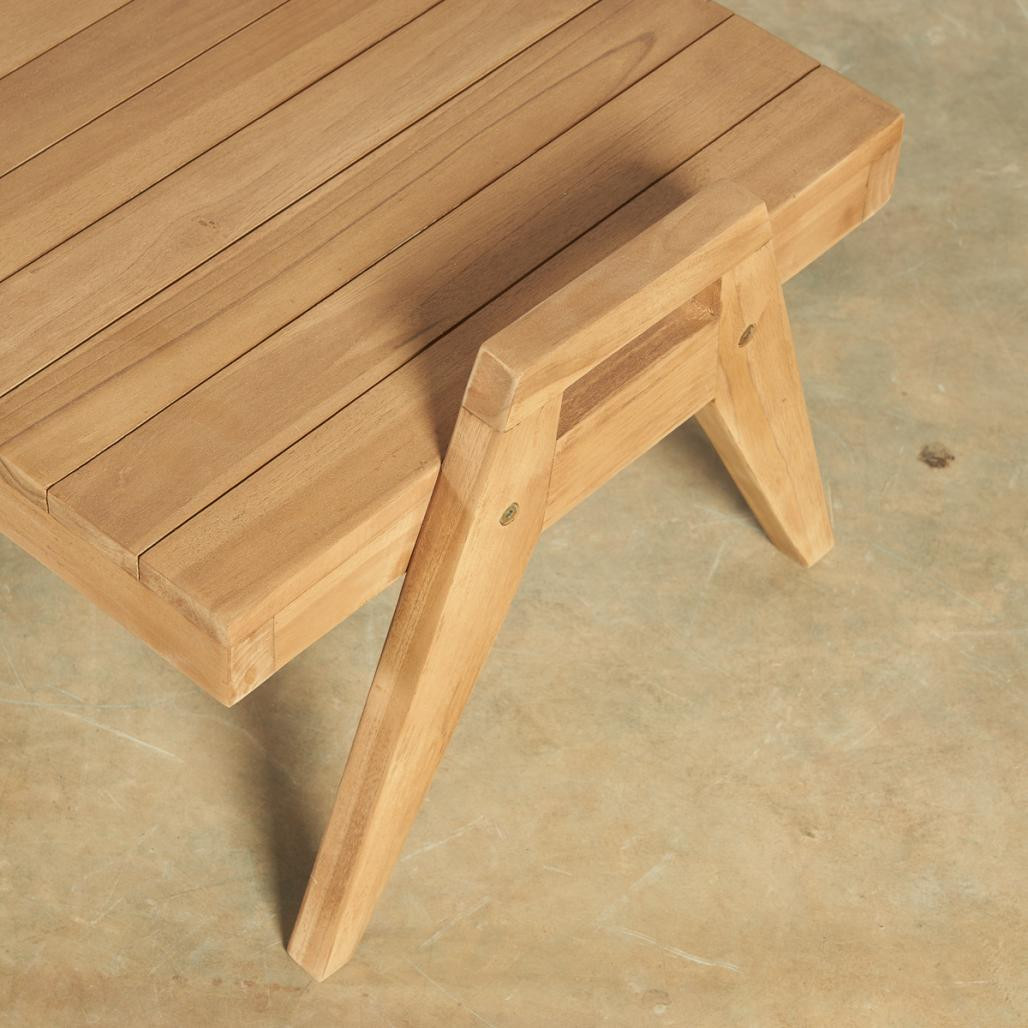 Table basse de jardin en teck massif Axel Table basse de jardin en teck massif Axel