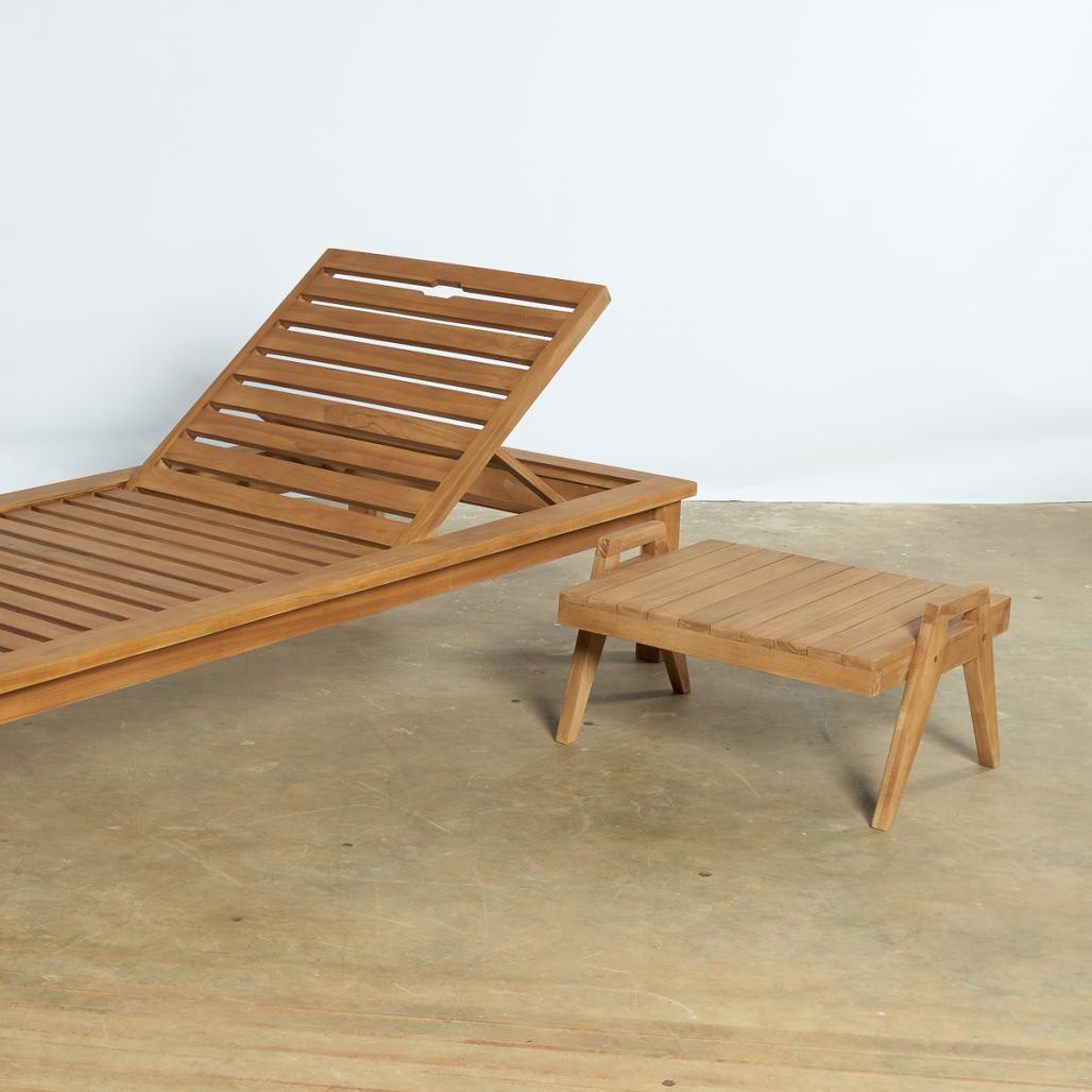 Table basse de jardin en teck massif Axel Table basse de jardin en teck massif Axel