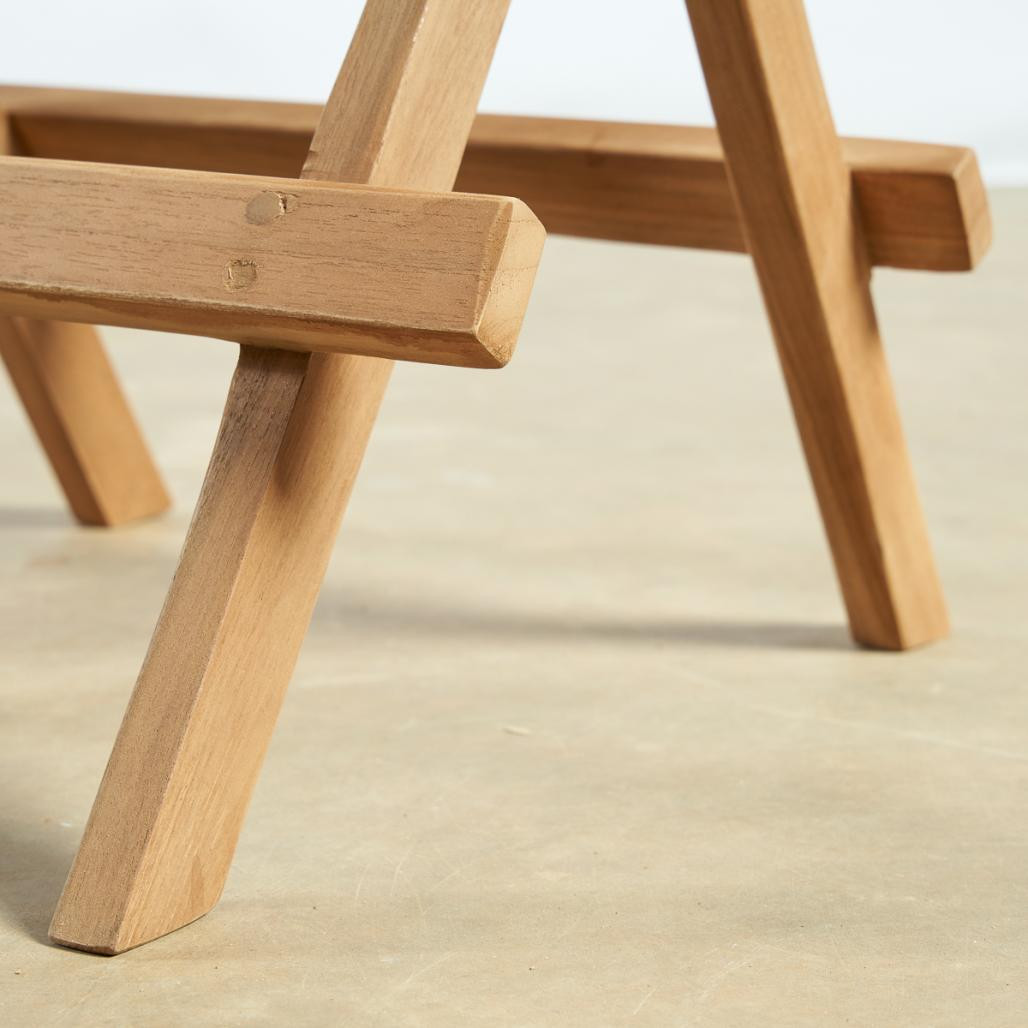 Table basse pliante en teck 50 cm Asya