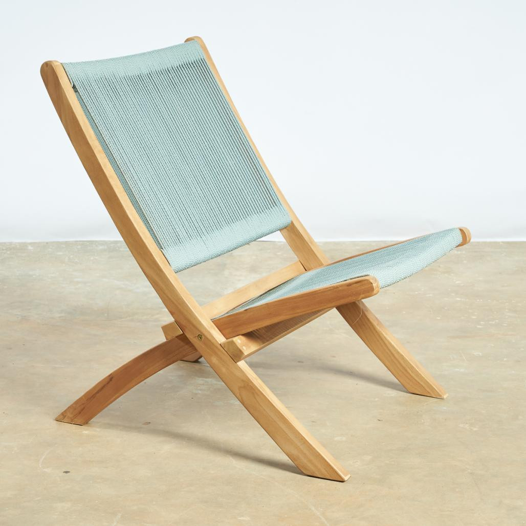 Fauteuil de jardin lounge en corde émeraude Jala Fauteuil de jardin lounge en corde émeraude Jala