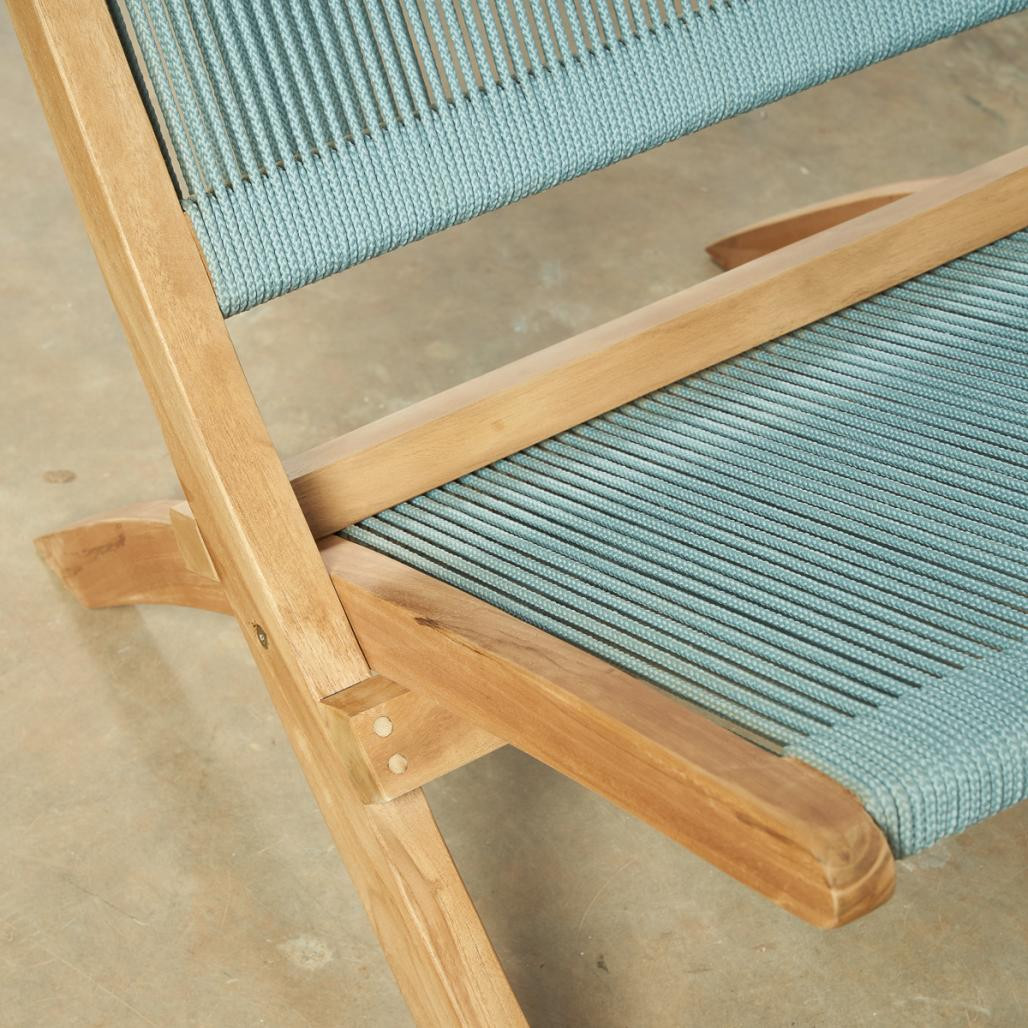 Fauteuil de jardin lounge en corde émeraude Jala Fauteuil de jardin lounge en corde émeraude Jala