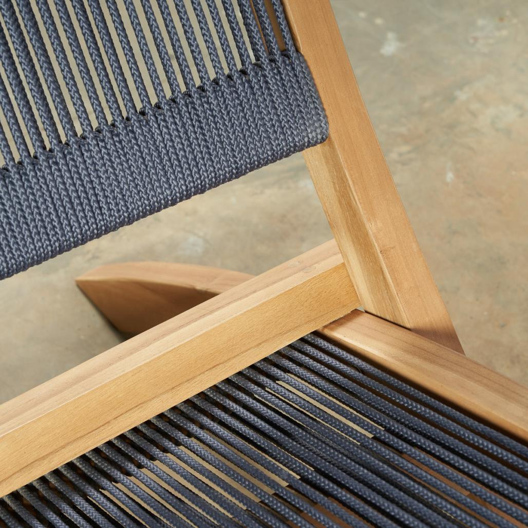 Fauteuil de jardin lounge en corde dark grey Jala Fauteuil de jardin lounge en corde dark grey Jala