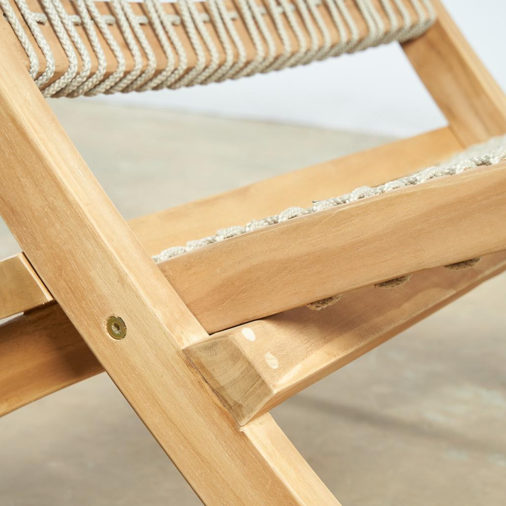 Fauteuil de jardin lounge en corde naturel Leina Fauteuil de jardin lounge en corde naturel Leina