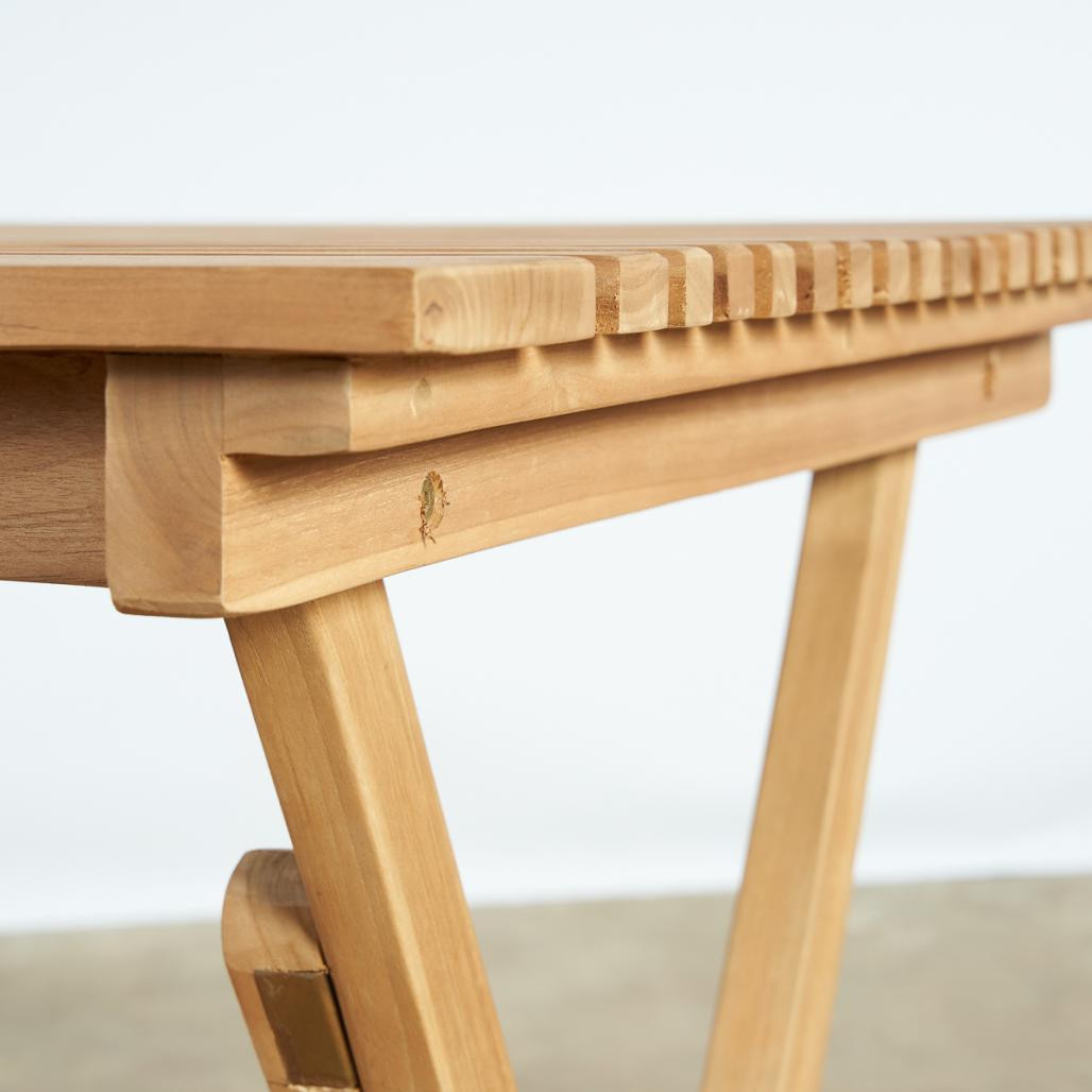 Ensemble de jardin table en teck et 2 chaises pliantes Ensemble de jardin table en teck et 2 chaises pliantes
