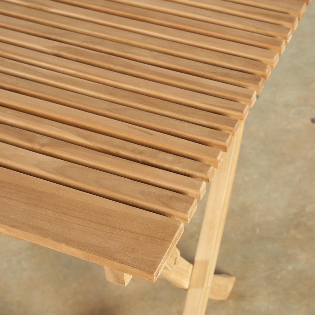 Ensemble de jardin table en teck et 2 chaises pliantes Ensemble de jardin table en teck et 2 chaises pliantes