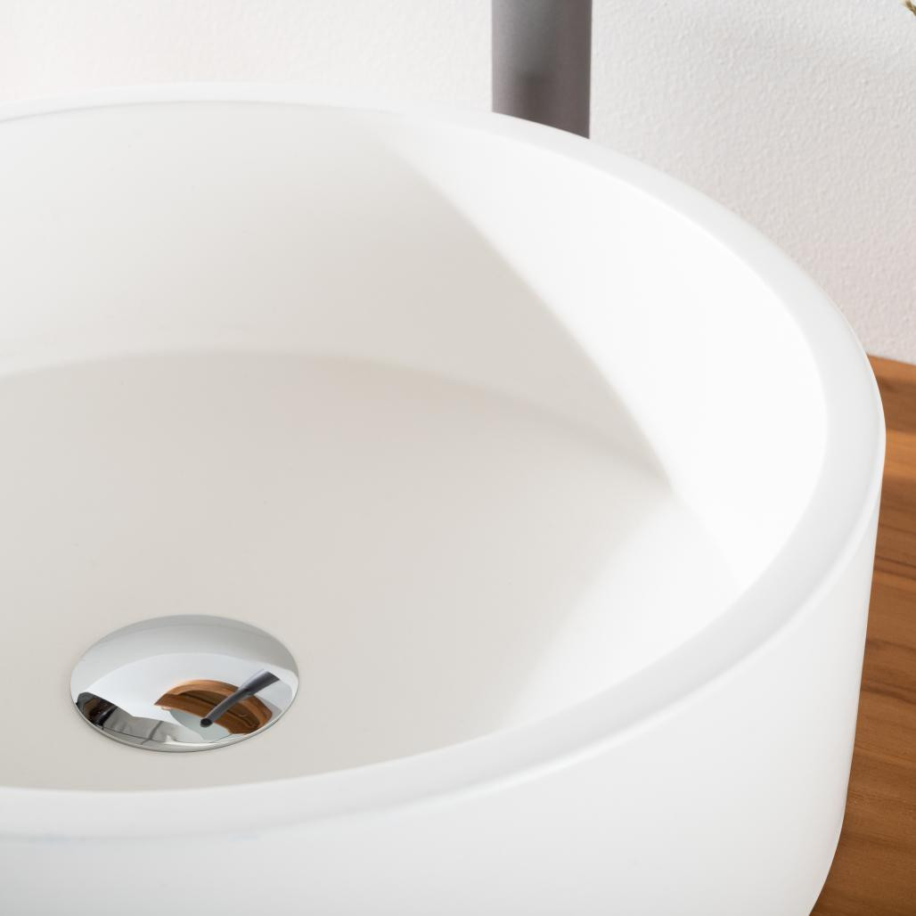 Vasque béton à poser Blanc Nox