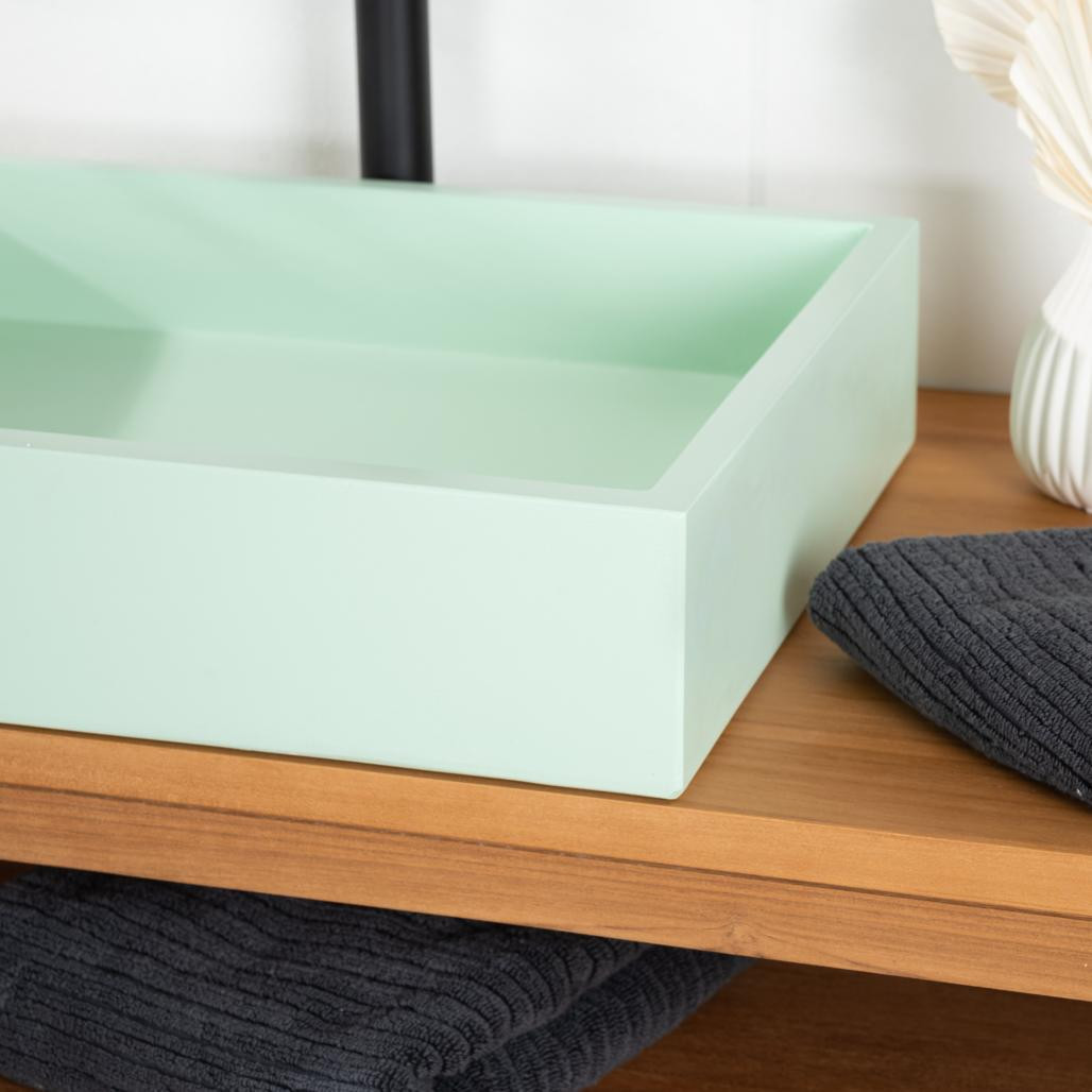 Vasque en béton 50cm vert Okia