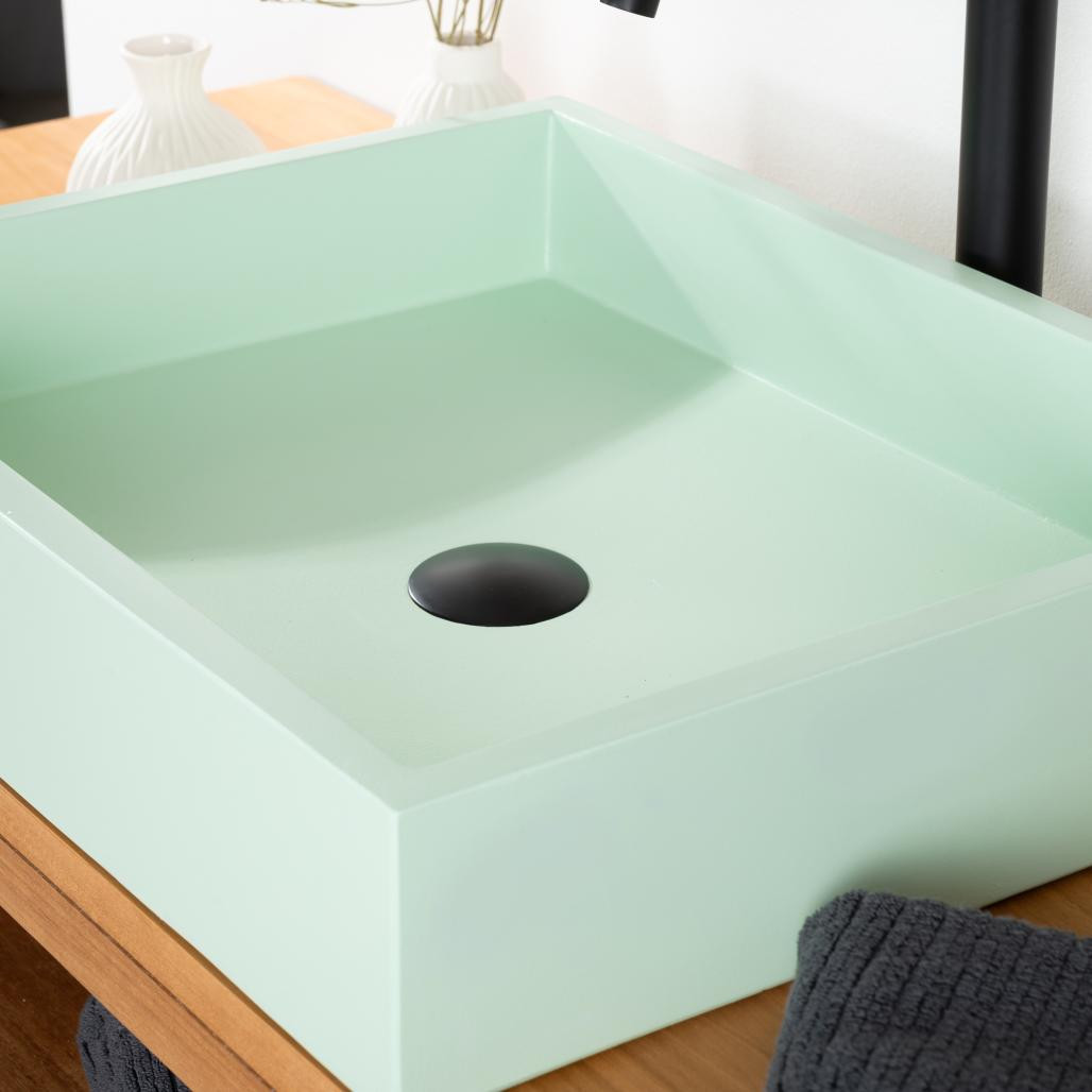 Vasque en béton 50cm vert Okia