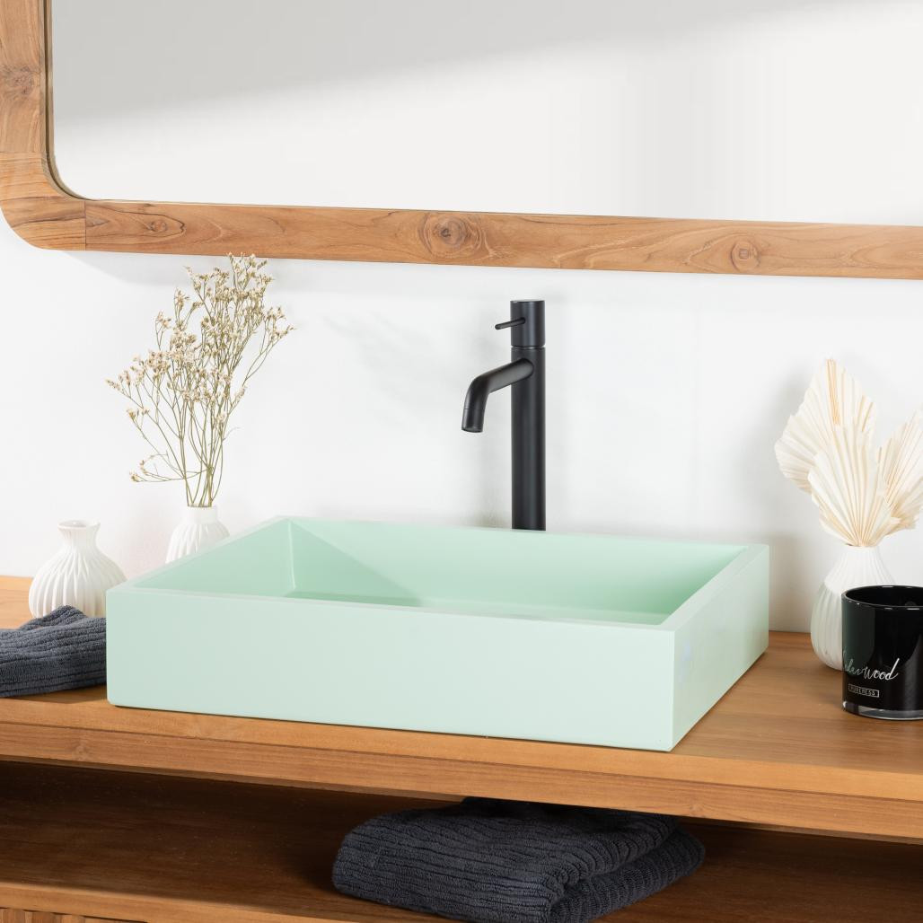 Vasque en béton 50cm vert Okia