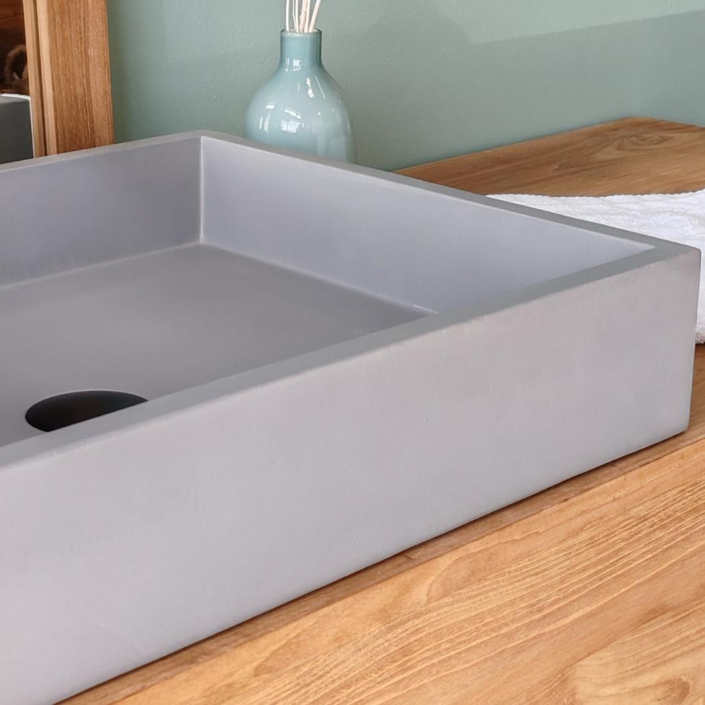 Vasque à poser en béton dark grey Okia