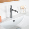 Robinet salle de bain progressif Irminio gris et chromé