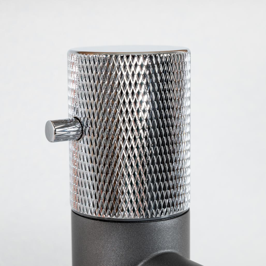 Robinet salle de bain progressif Irminio gris et chromé Robinet salle de bain progressif Irminio gris et chromé