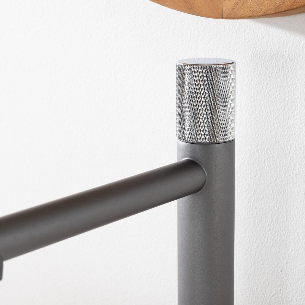 Mitigeur progressif pour vasque Irminio gris et chromé Mitigeur progressif pour vasque Irminio gris et chromé