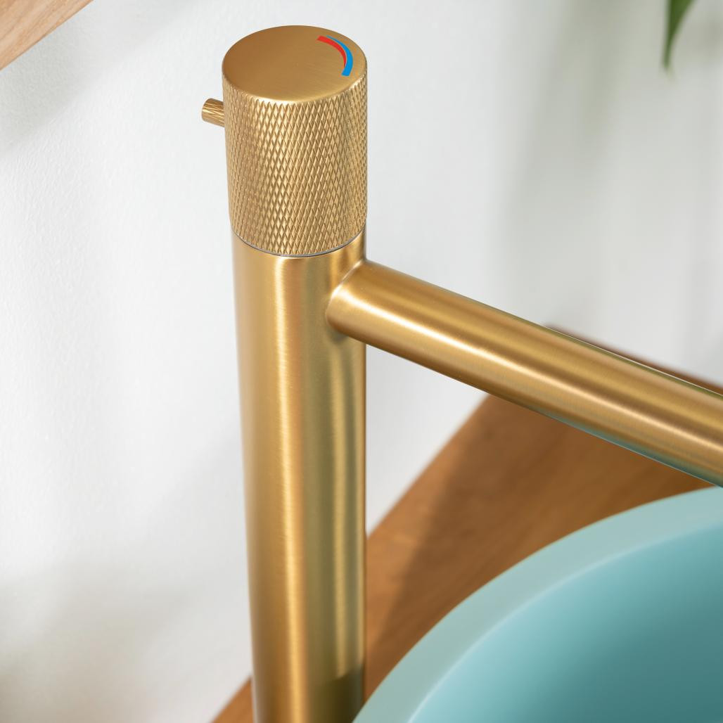 Robinet mitigeur progressif Irminio or brossé Robinet mitigeur progressif Irminio or brossé