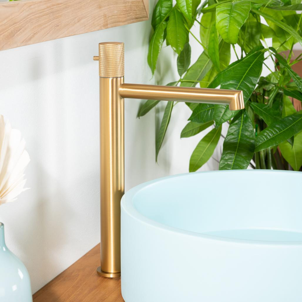 Robinet mitigeur progressif Irminio or brossé Robinet mitigeur progressif Irminio or brossé