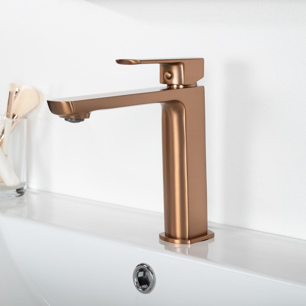 Robinet de lavabo Louga cuivré brossé