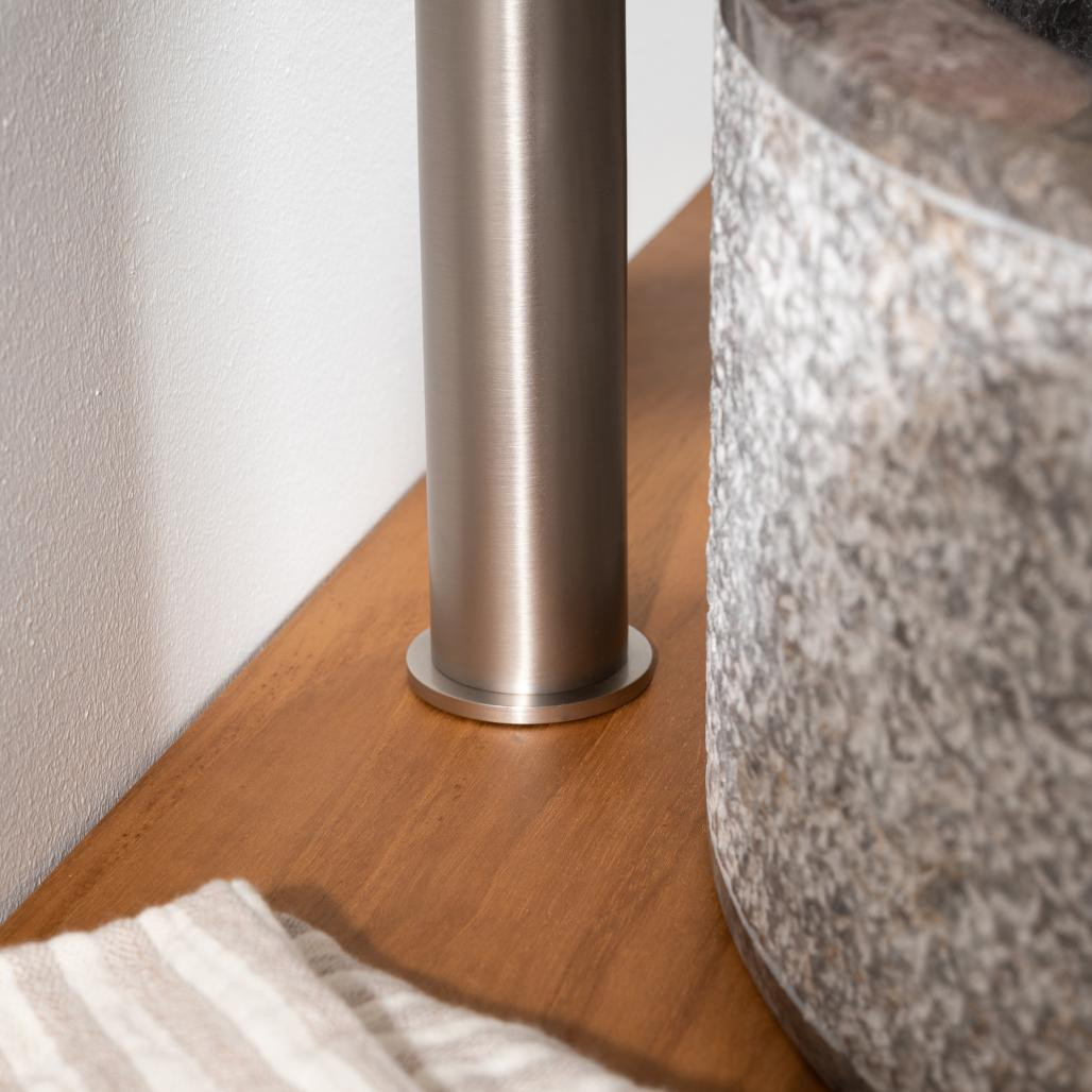 Robinet pour vasque de salle de bain Ems nickel brossé Robinet pour vasque de salle de bain Ems nickel brossé