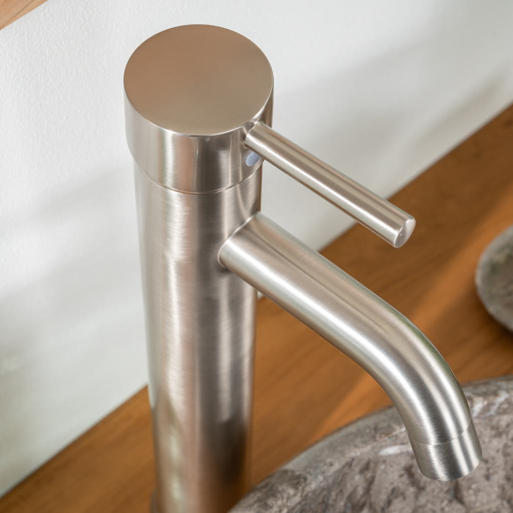 Mitigeur salle de bain pour vasque Narva nickel brossé