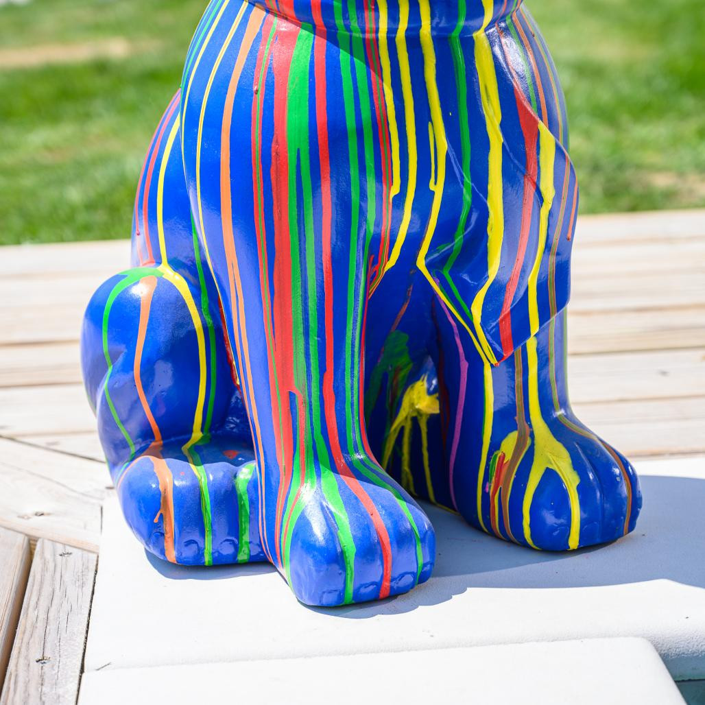 Statue bulldog à lunettes trash 60 cm Statue bulldog à lunettes trash 60 cm