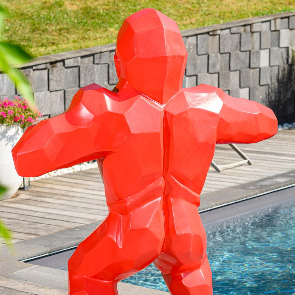 Statue gorille kong rouge 150 cm Statue gorille kong rouge 150 cm