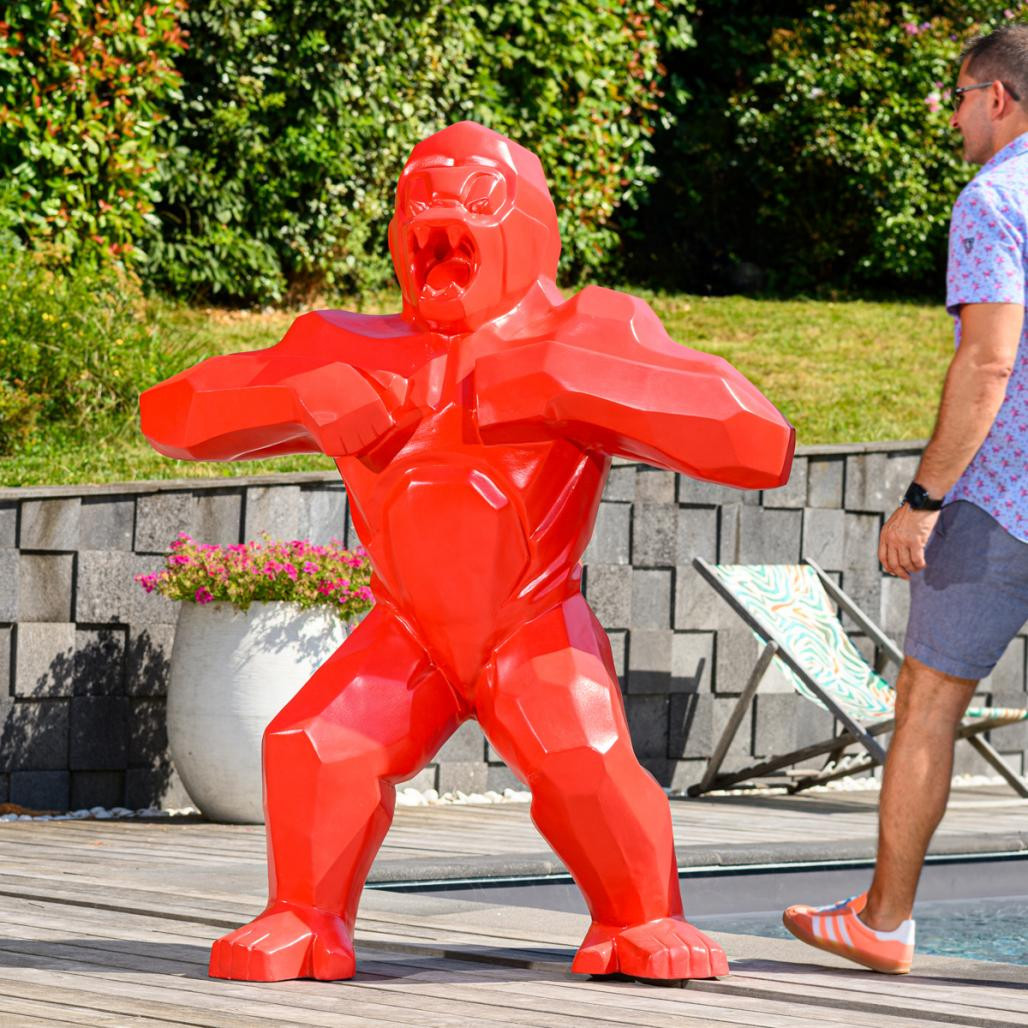 Statue gorille kong rouge 150 cm Statue gorille kong rouge 150 cm