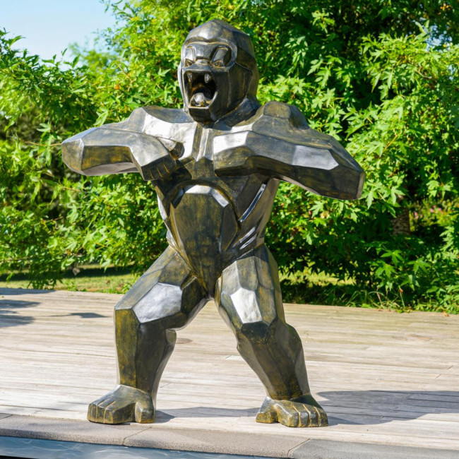 Statue gorille kong black antique 150 cm
