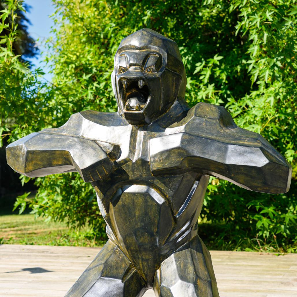 Statue gorille kong black antique 150 cm Statue gorille kong black antique 150 cm