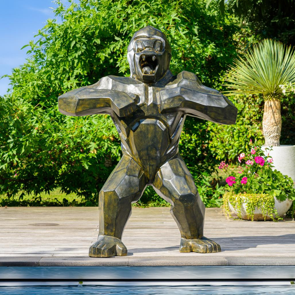 Statue gorille kong black antique 150 cm Statue gorille kong black antique 150 cm