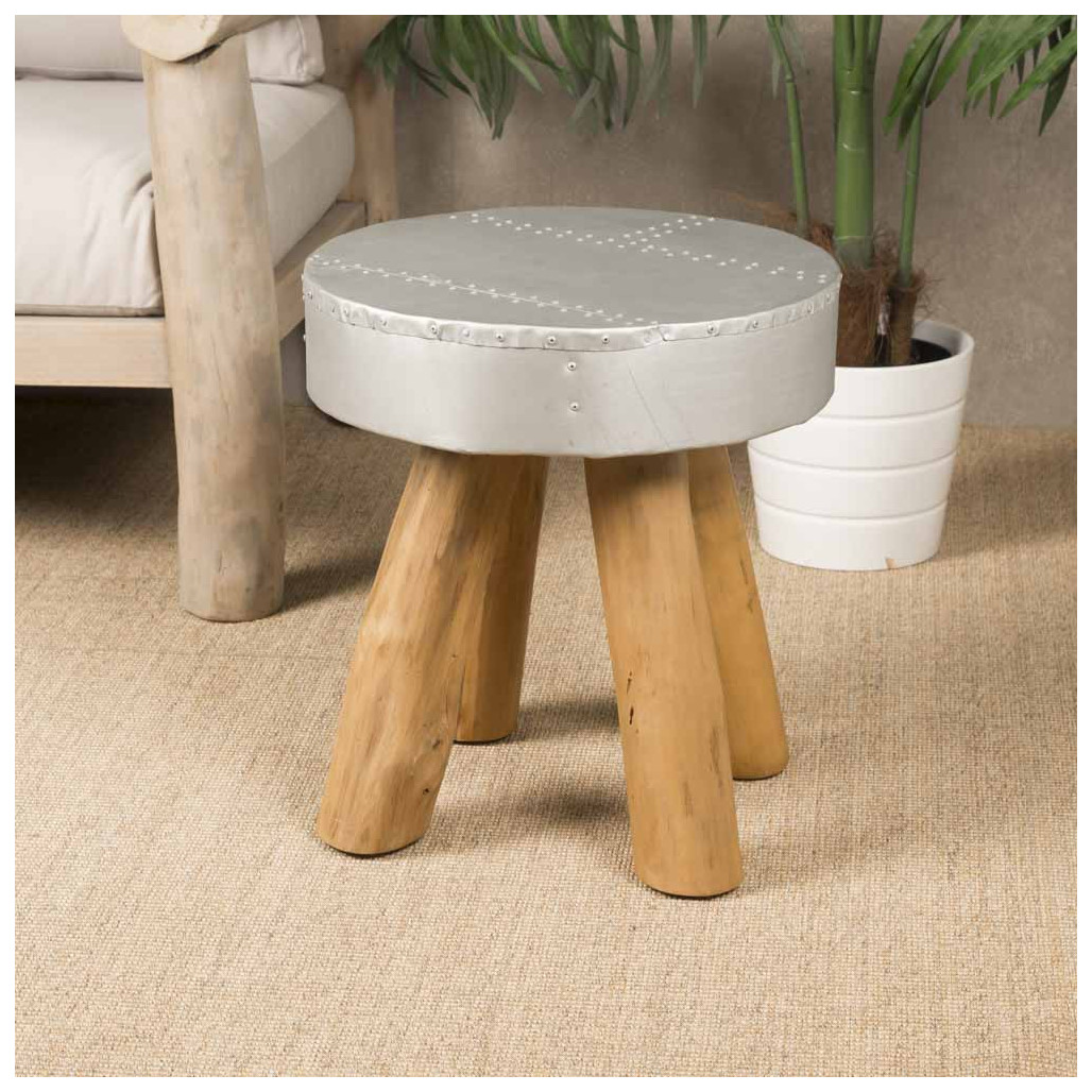 Tabouret riveté LODGE de 47 cm - Wanda collection Tabouret riveté LODGE de 47 cm - Wanda collection