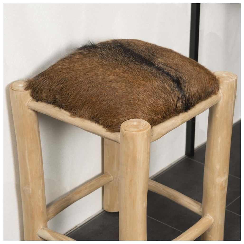 Tabouret en bois LODGE de 55 cm - Wanda collection Tabouret en bois LODGE de 55 cm - Wanda collection