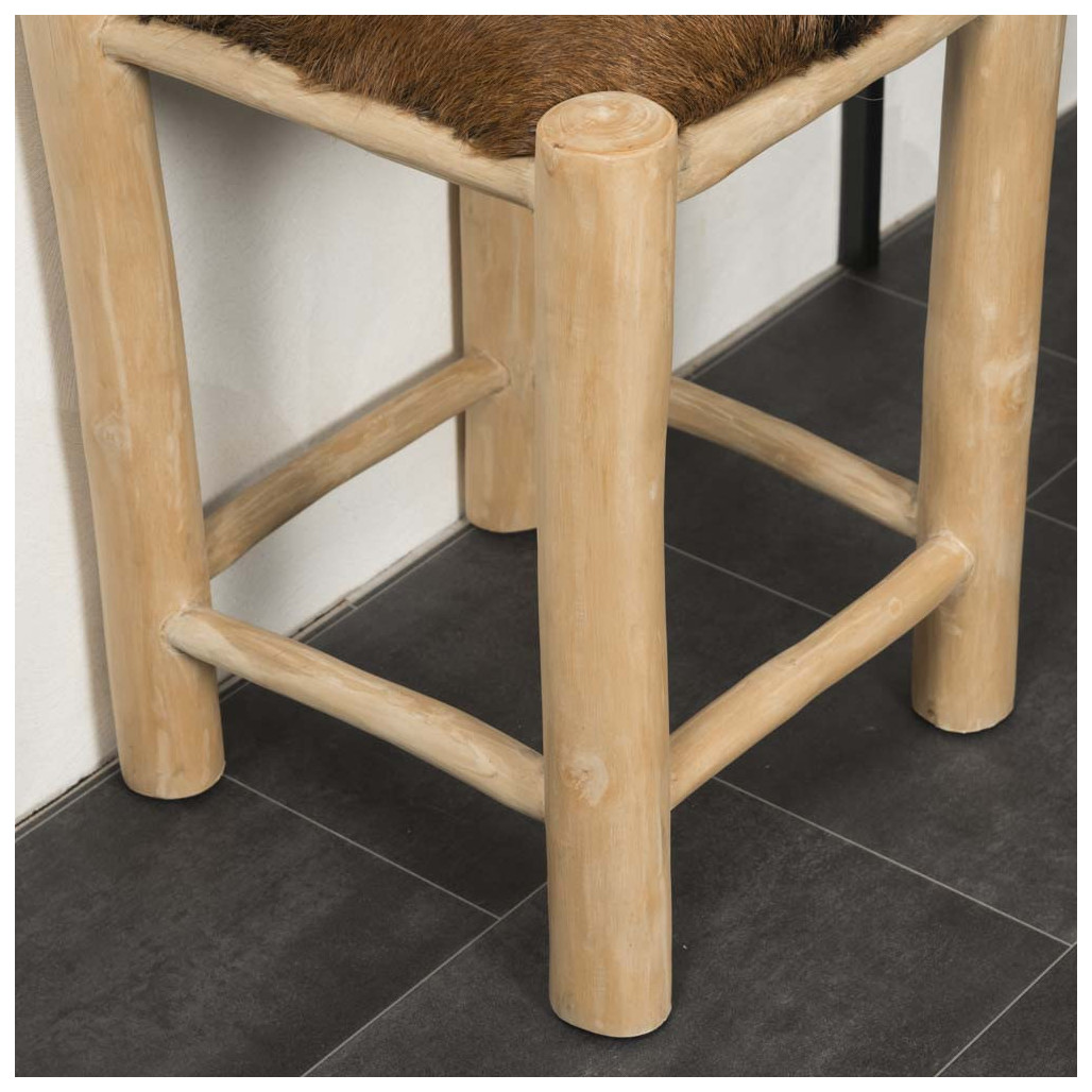 Tabouret en bois LODGE de 55 cm - Wanda collection Tabouret en bois LODGE de 55 cm - Wanda collection