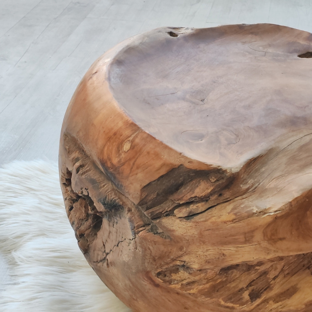Pouf en racine de teck massif - Wanda collection Pouf en racine de teck massif - Wanda collection