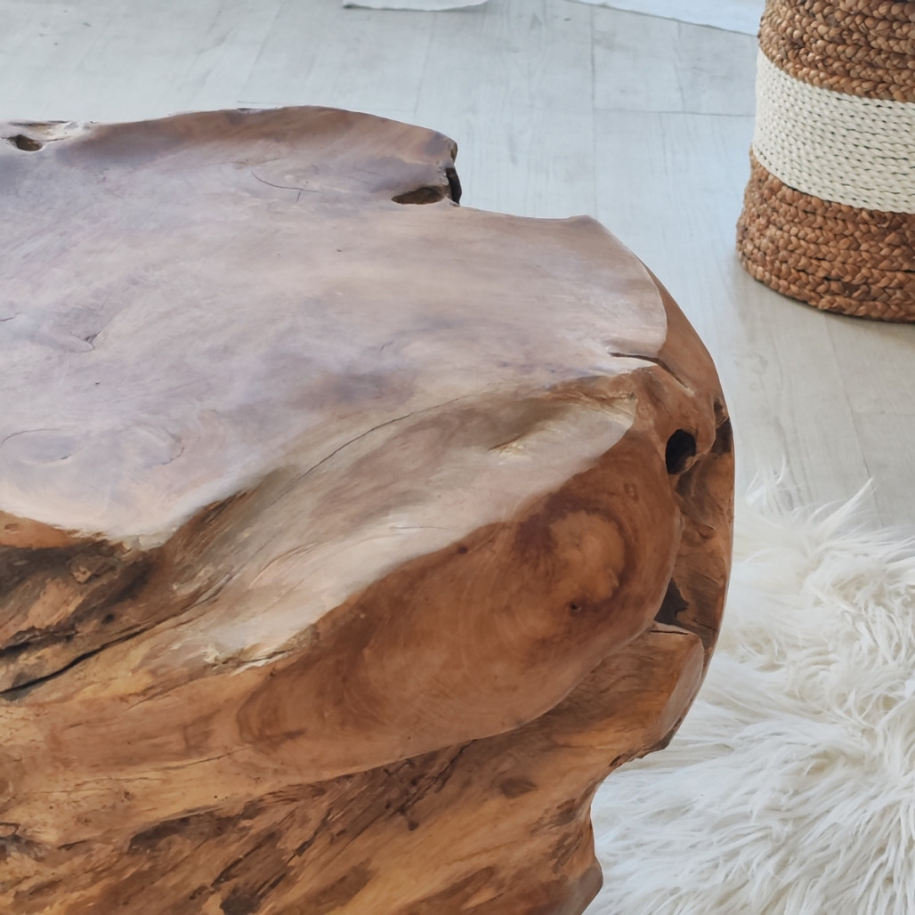 Pouf en racine de teck massif - Wanda collection Pouf en racine de teck massif - Wanda collection