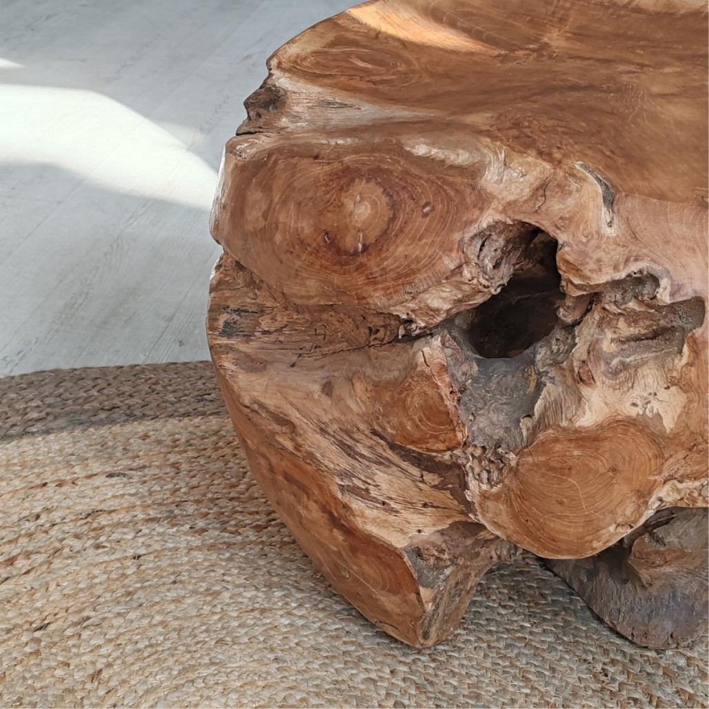 Pouf en racine de teck massif - Wanda collection Pouf en racine de teck massif - Wanda collection