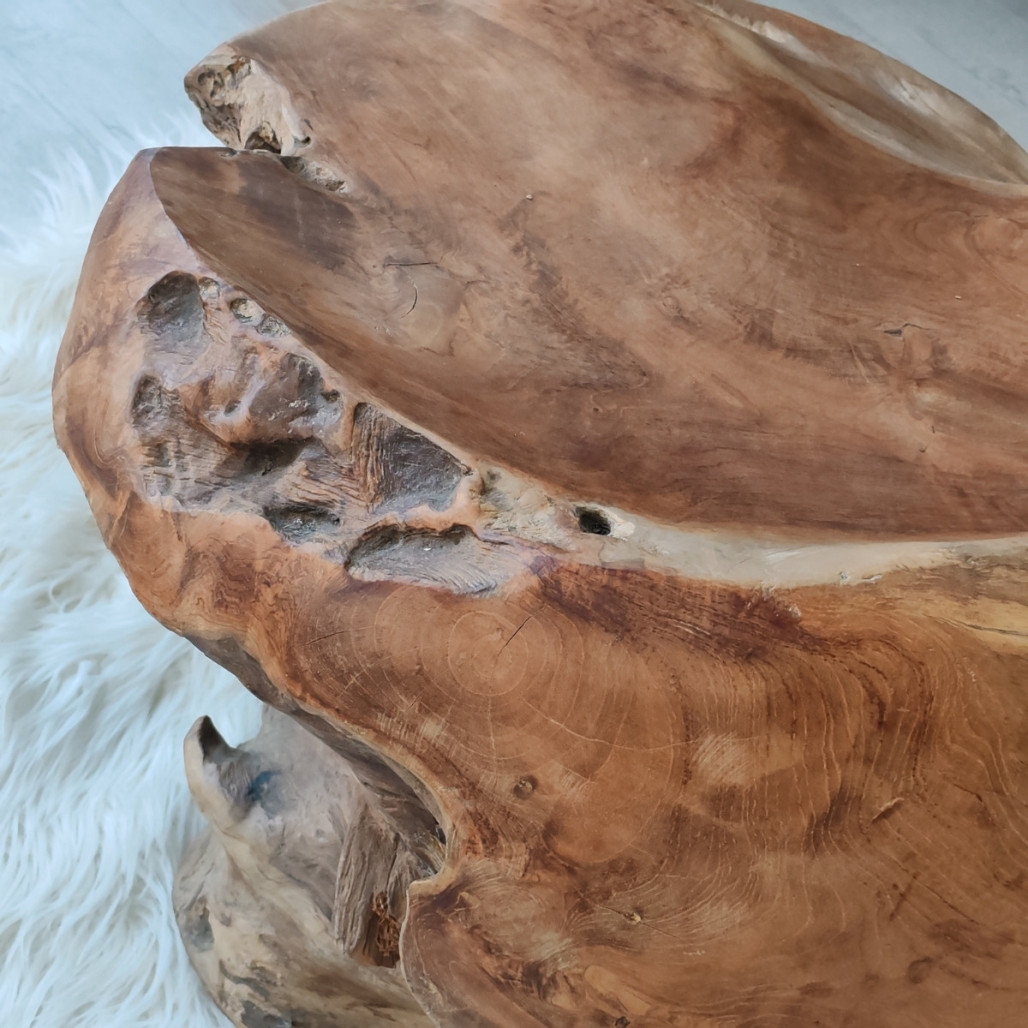 Pouf en racine de teck massif - Wanda collection Pouf en racine de teck massif - Wanda collection