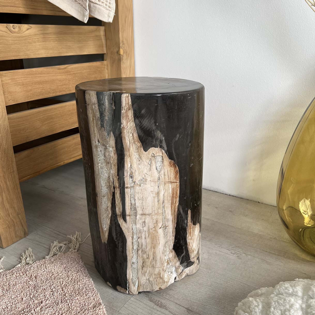 pouf bois pétrifié 50 cm - Wanda collection pouf bois pétrifié 50 cm - Wanda collection