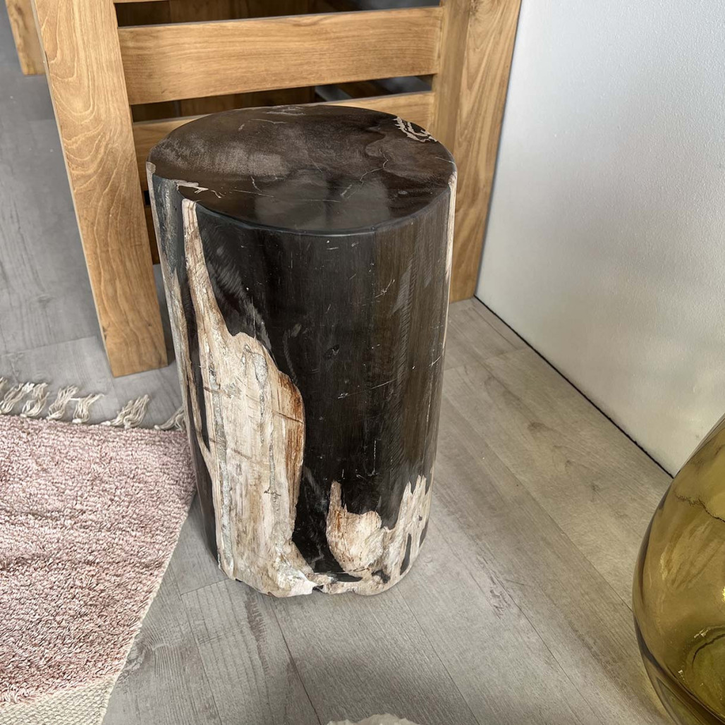 pouf bois pétrifié 50 cm - Wanda collection pouf bois pétrifié 50 cm - Wanda collection