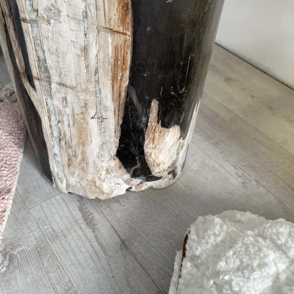 pouf bois pétrifié 50 cm - Wanda collection pouf bois pétrifié 50 cm - Wanda collection